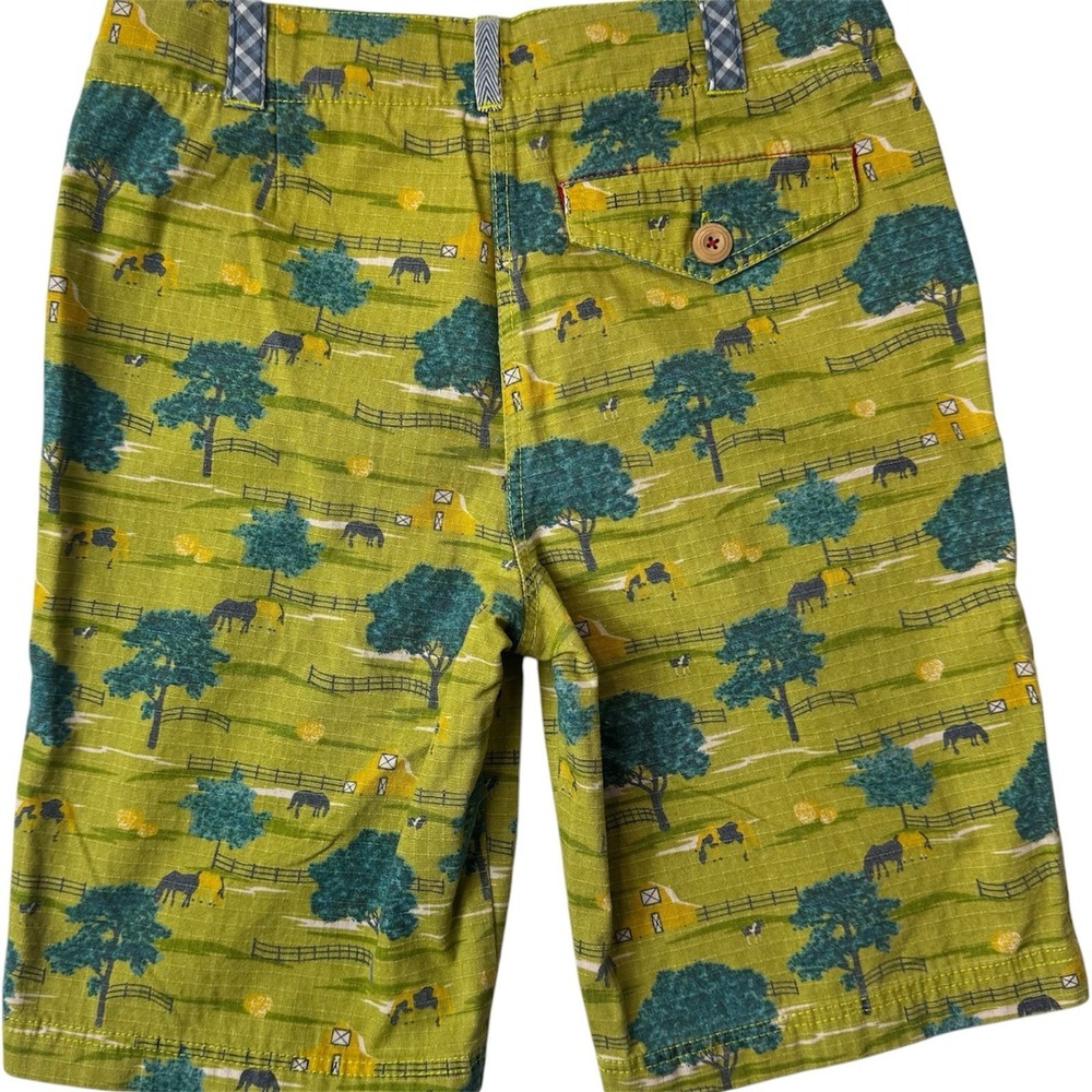 Matilda Jane Boys Shorts Size 10 Farm Print Joanna Gaines Cotton NWT Barn Animal - Picture 2 of 10